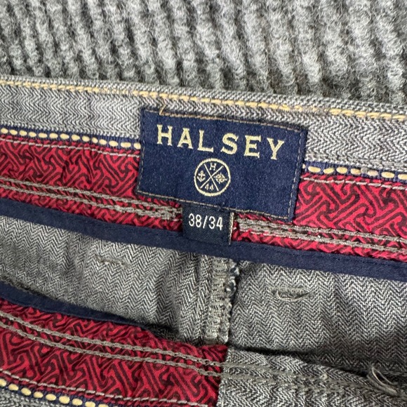 Halsey Mens 38x28 Gray Pants Comfort Fit Cotton Blend Casual Smart Minimalist - Picture 4 of 10